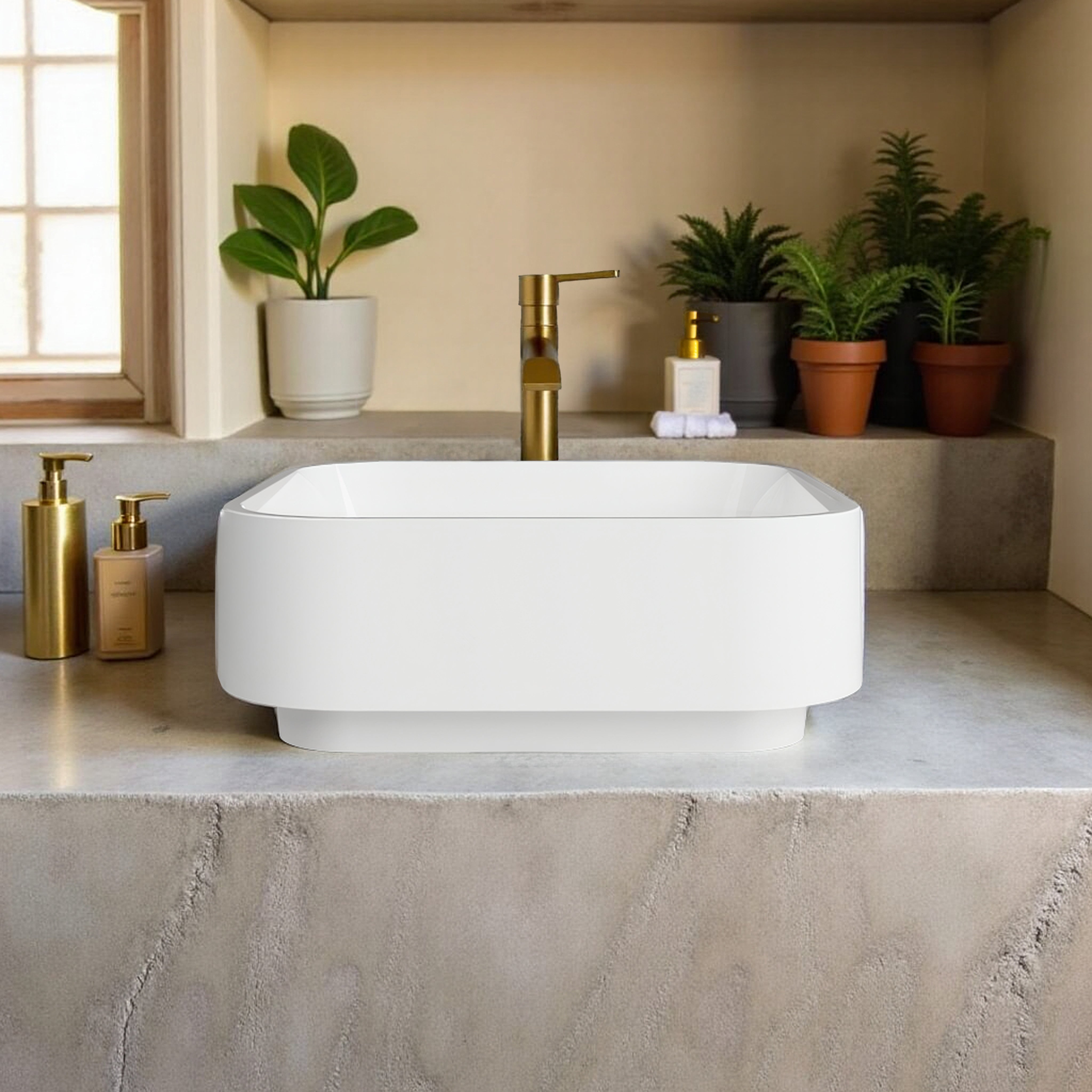 LAVABO DE COMPTOIR CARRÉ AC 15" x 15"