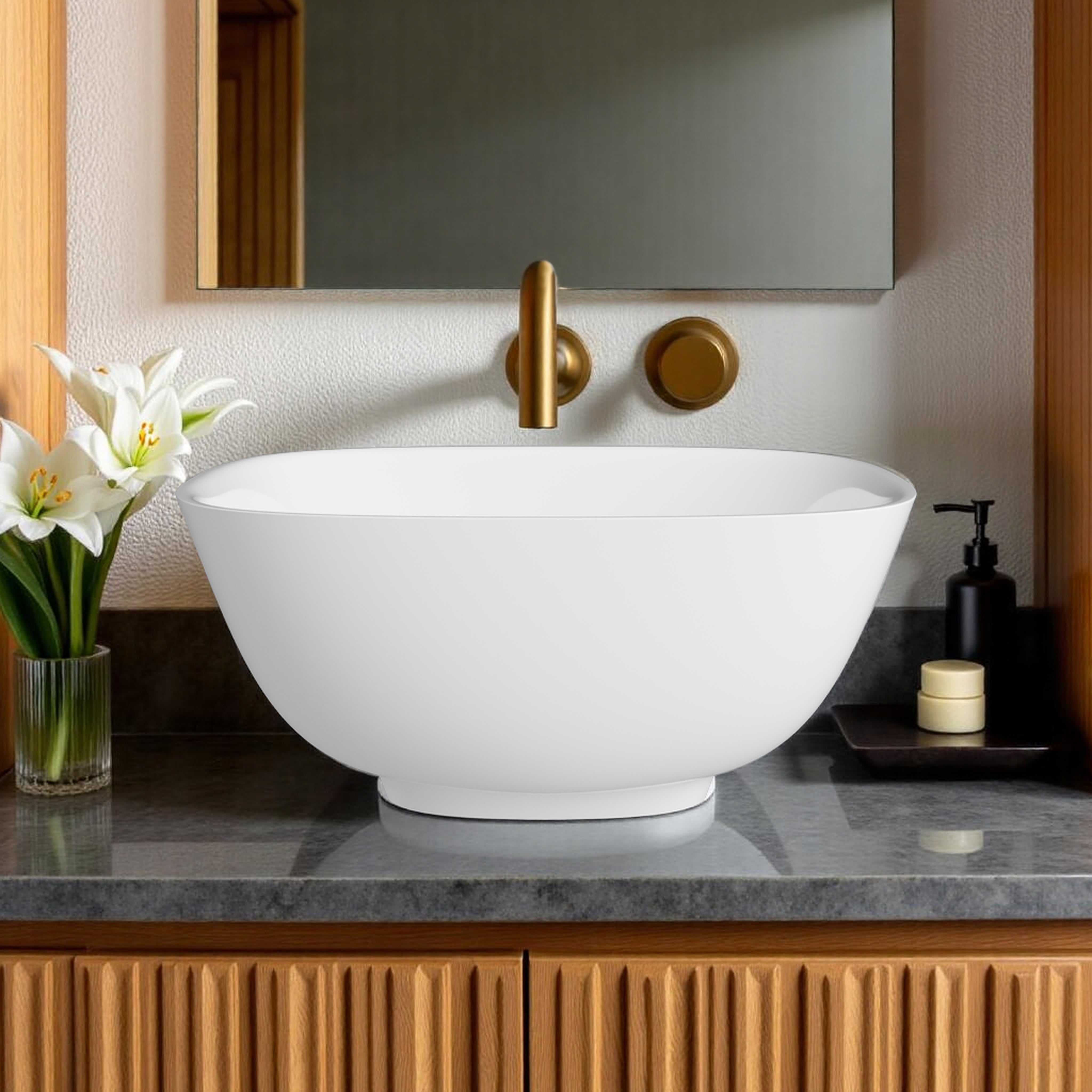 15"x 15" EDDIE SQUARE COUNTER-TOP SINK