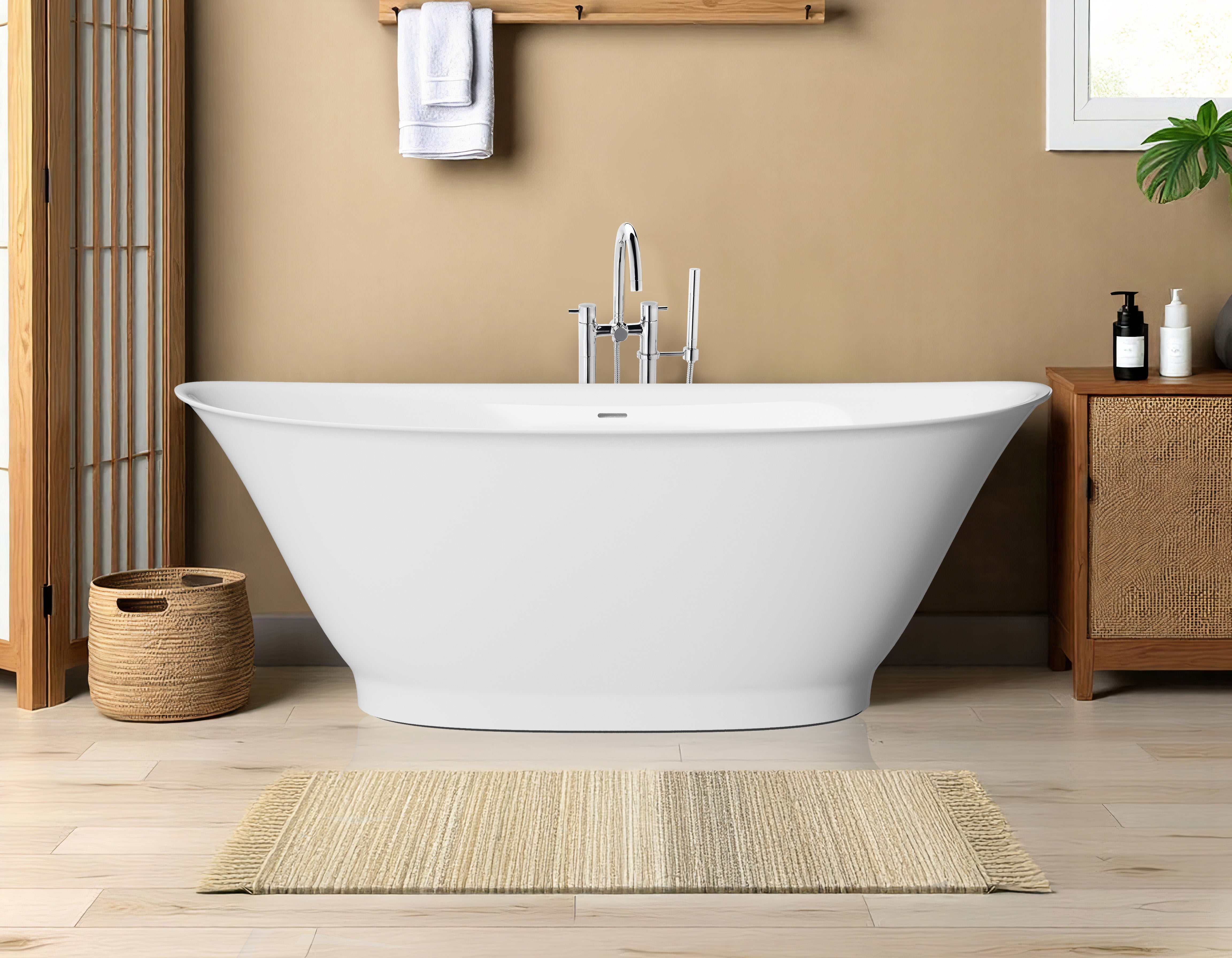 64"x 31.5" RUSH FREESTANDING OVAL BATHTUB