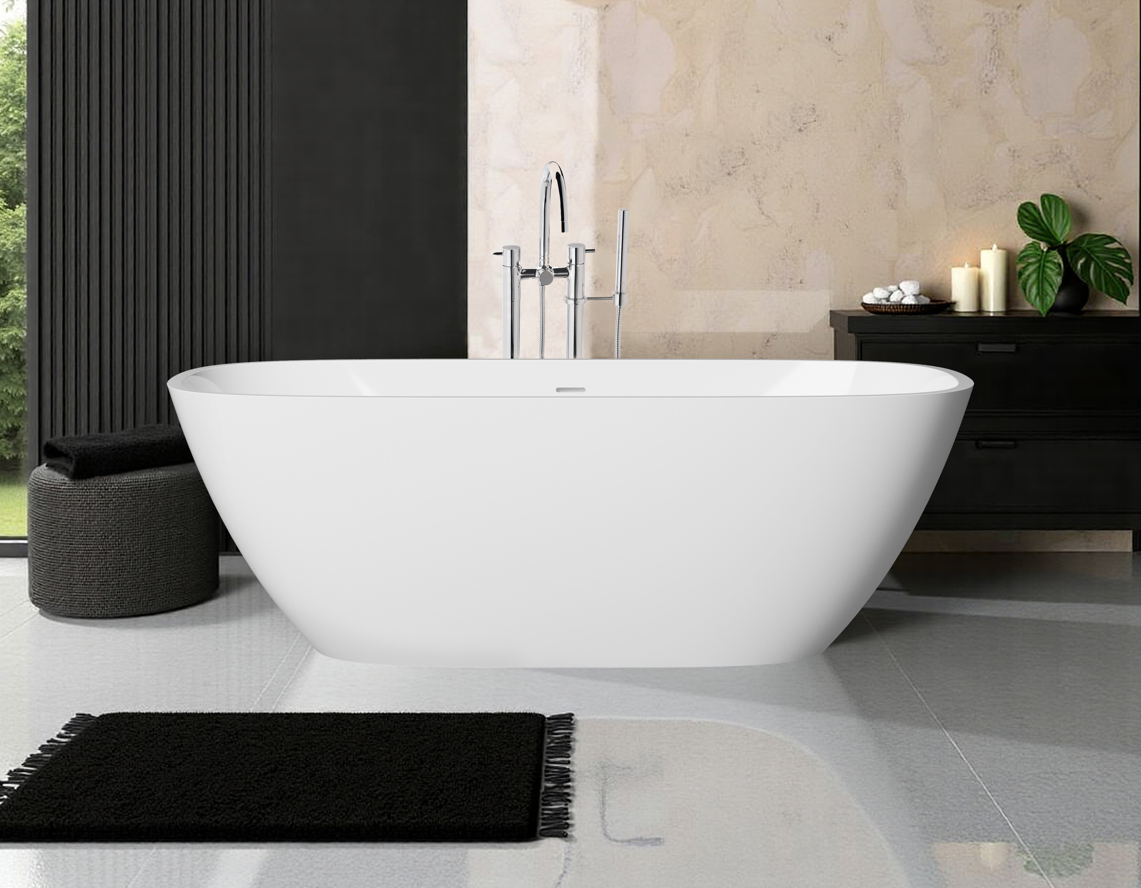 59" x 29" LAKE FREESTANDING RECTANGULAR BATHTUB